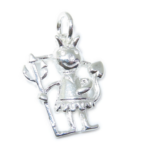 Devil sterling silver charm .925 x 1 Naughty Devils charms A