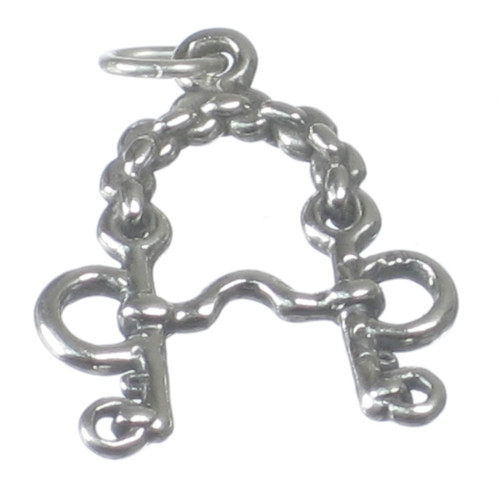 Bridle Pelham Bit sterling silver charm .925 x 1 Horses Horse charms