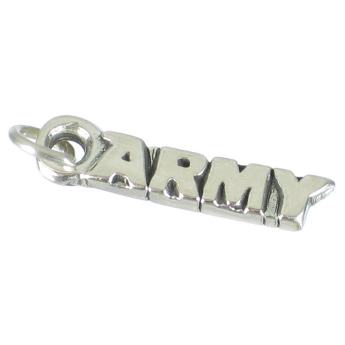 Army sterling silver charm .925 x 1 Battle War Armed Forces charms