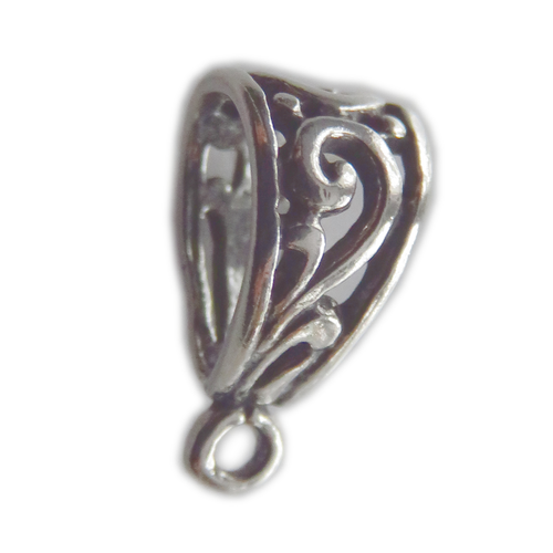 Bail sterling silver - Make a charm into a pendant .925 Pendants Bails