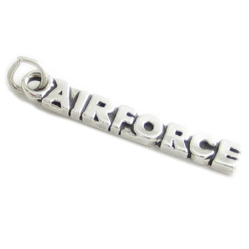 Airforce sterling silver charm .925 x 1 Air Force military charms