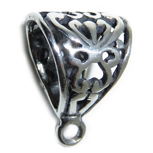 Bail sterling silver - Make a charm into a pendant .925 Pendants Bails B