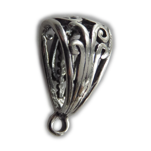 Bail sterling silver - Make a charm into a pendant .925 Pendants Bails E