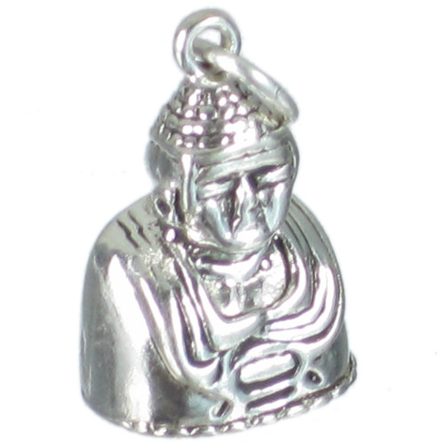 Buddha sterling silver charm .925 x 1 Holy Budda Buddah charms