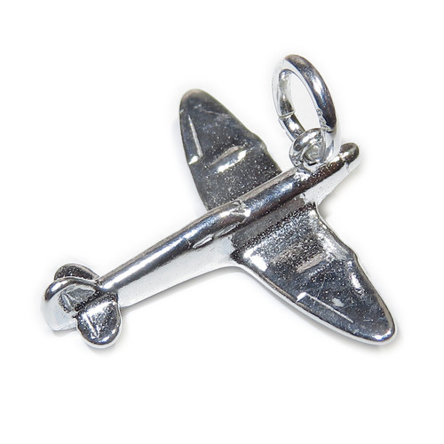 Spitfire plane sterling silver charm .925 Aircraft Spitfires planes charms