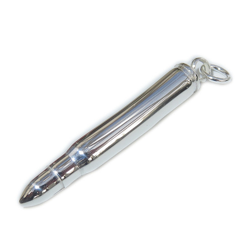 Bullet sterling silver pendant charm .925 x 1 Ammunition & Bullets pendants