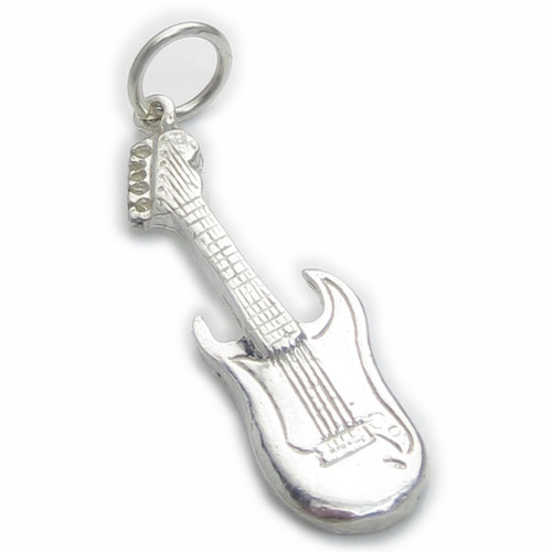 Electric Guitar sterling silver charm .925 Music Band charms