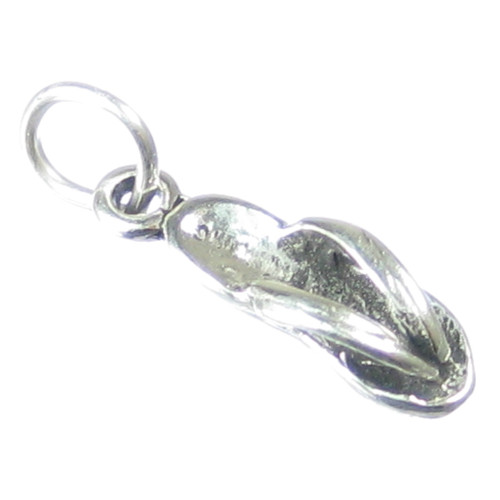 Flip Flop sterling silver small charm .925 Flipflop charms