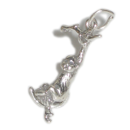 Monkey hanging sterling silver charm .925 x 1 Monkeys charms
