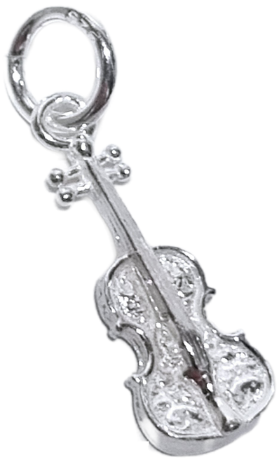 SMALL Violin sterling silver charm .925 x 1 Violins and music charms