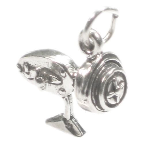 Fishing Reel sterling silver charm .925 x 1 Fisherman charms