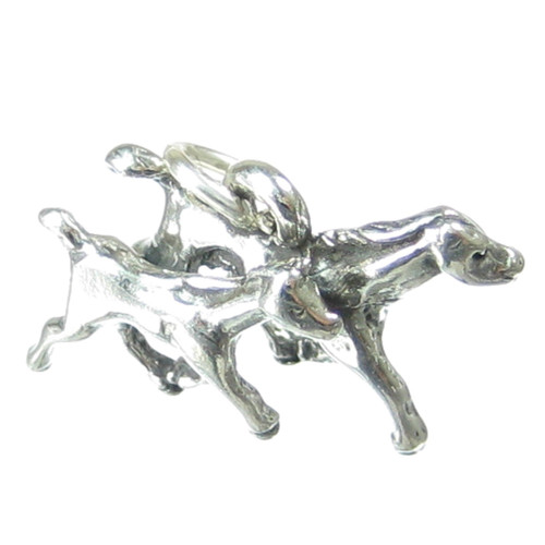 Mare and Foal sterling silver charm .925 x 1 Horse Horses charms