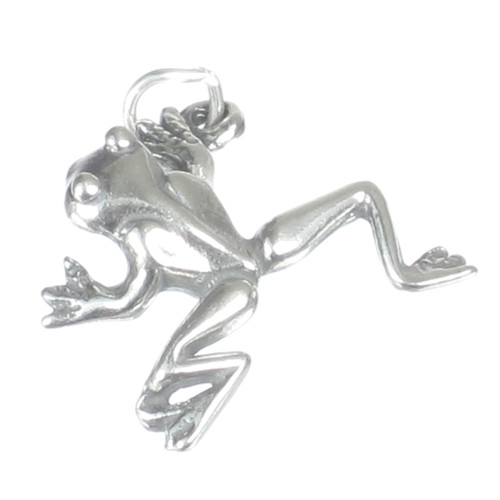 Frog sterling silver charm pendant .925 Frogs Toads charms