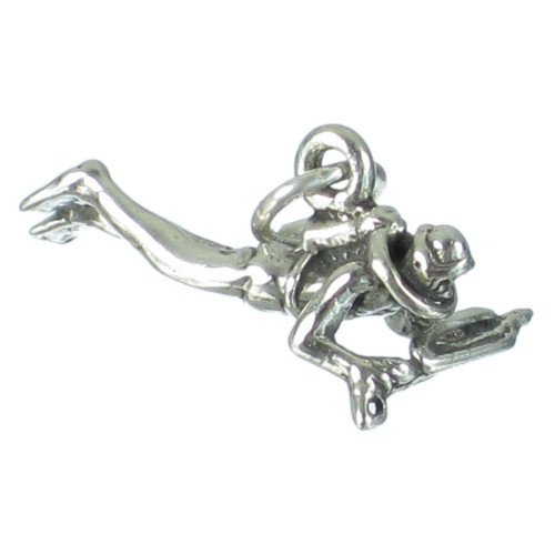 Scuba Diver sterling silver charm .925 x 1 Dive Diving charms