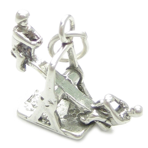 Seesaw sterling silver charm .925 x 1 See Saw Playground charms