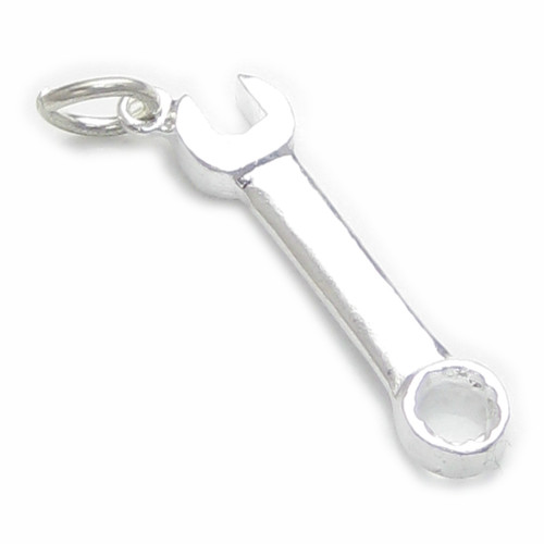 Spanner sterling silver charm .925 x 1 Spanners Wrench Tools charms