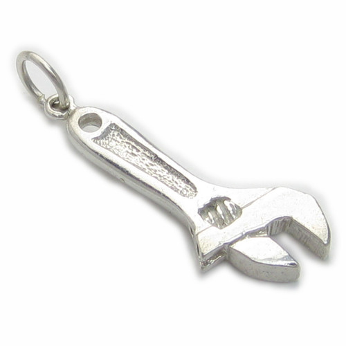 Wrench sterling silver charm .925 x 1 Spanners Wrench Tools charms