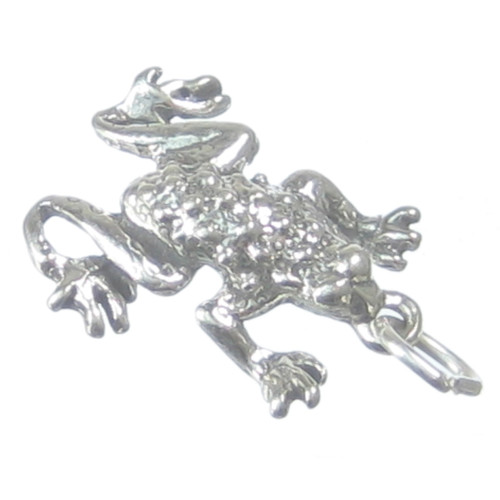Frog Toad sterling silver charm .925 x 1 Toads Frogs charms