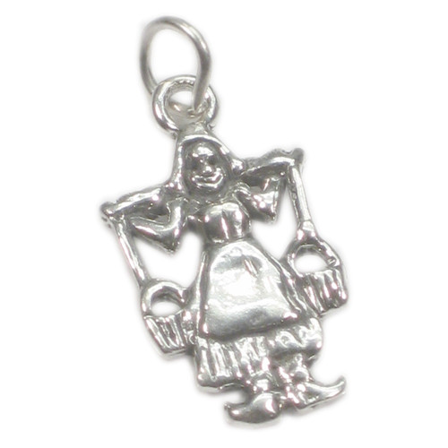 Dutch Lady sterling silver charm .925 Holland charms
