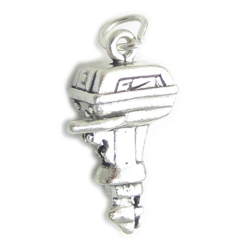 Outboard Motor sterling silver charm .925 Boat Engine charms