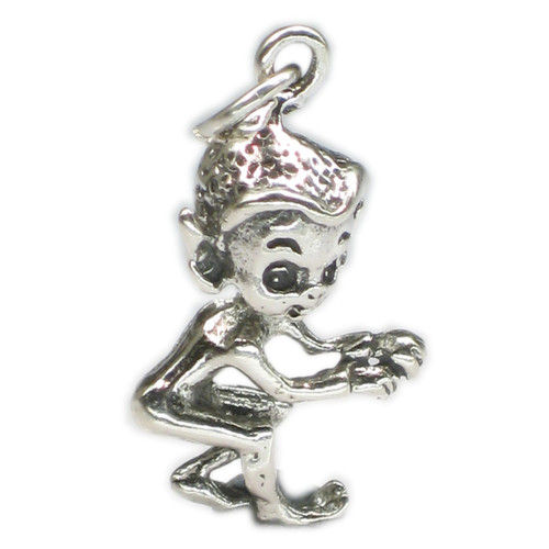 Pixie 2D sterling silver charm pendant .925 x 1 Pixies charms