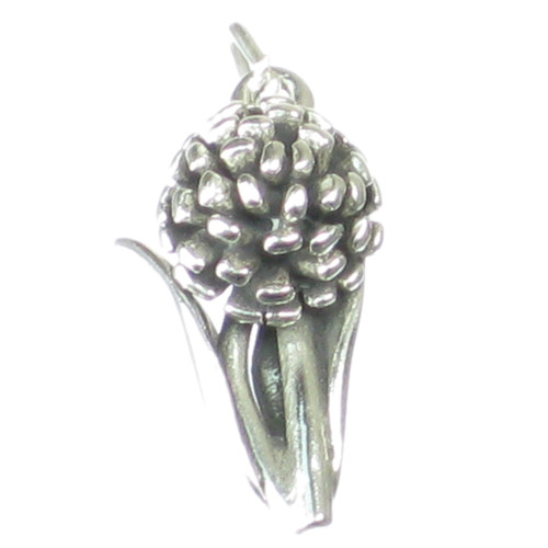 Flower sterling silver charm .925 x 1 Flowers Floral charms