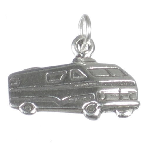 RV Motorhome sterling silver 2D charm .925 x 1 RVs Motor homes charms
