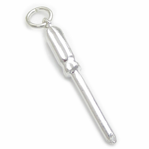 Philips head Screwdriver sterling silver charm .925 x 1 Tools charms