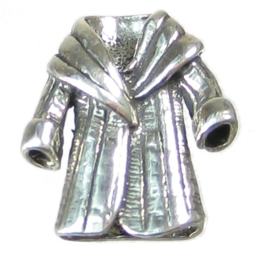 Fur Coat sterling silver charm .925 x 1 Faux Animal Coats charms
