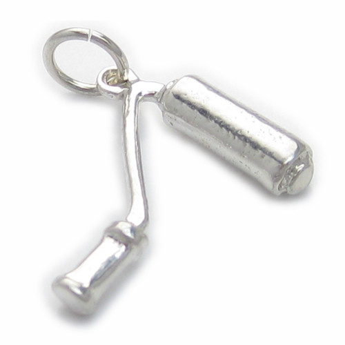 Paint roller sterling silver charm .925 x 1 Painting decorating charms