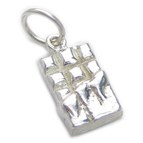 Chocolate Bar sterling silver charm .925 x1 Sweets Sweet Choc Bars charms