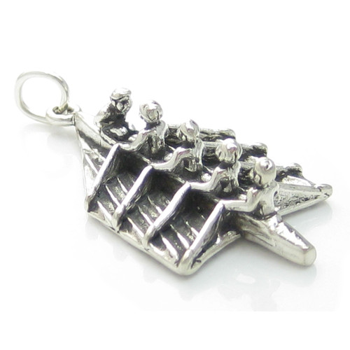Rowing Team sterling silver charm pendant .925 Rower Sculling charms