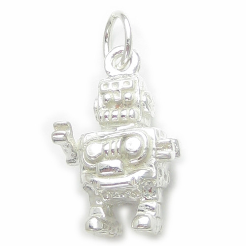 Robot sterling silver charm .925 Robots charms