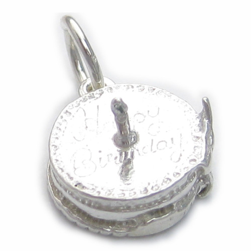 Birthday cake sterling silver charm .925 x 1 Birthdays charms