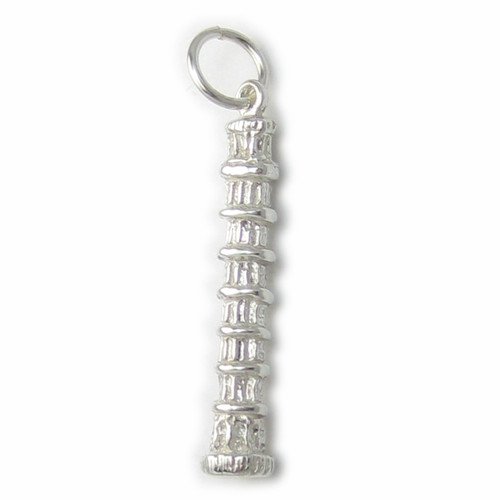 Leaning Tower of Pisa sterling silver charm .925 x1 Italy Landmark charms