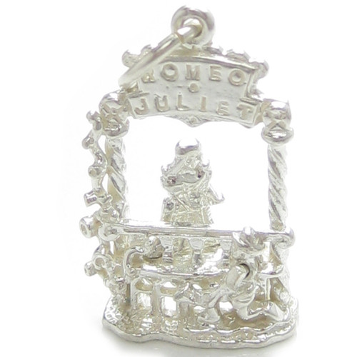Romeo and Juliet movable sterling silver charm .925 Shakespeare charms