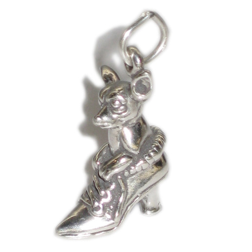Chihuahua dog In Boot sterling silver charm .925 Chihuahuas dogs charms