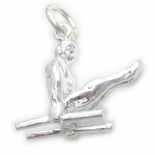 Gymnast on Parallel Bars sterling silver charm .925 x 1 Athletics charms