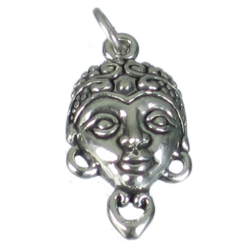 Indian Goddess sterling silver charm pendant .925 India God charms