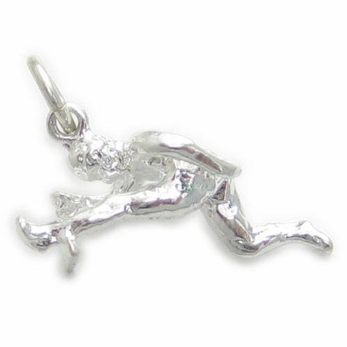 Hurdle Jumper sterling silver charm .925 x 1 Hurdles Athletics charms
