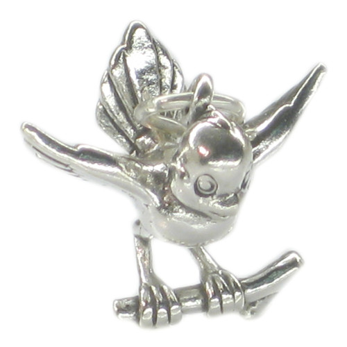 Sparrow Bird sterling silver charm .925 Sparrows Birds charms
