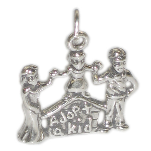 Adopt a Kid sterling silver charm .925 x 1 Adoption charms