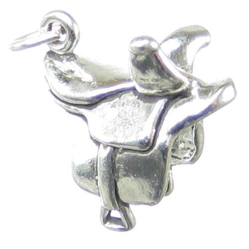 Sidesaddle sterlng silver 2 pommel saddle sterling silver charm .925