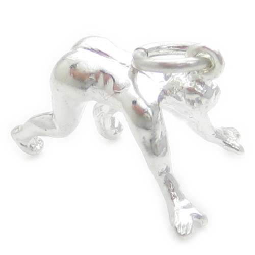 Marathon Runner sterling silver charm .925 Running Marathons charms