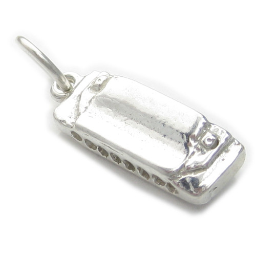 Harmonica - Mouth Organ sterling silver charm .925 x 1 Music charms A