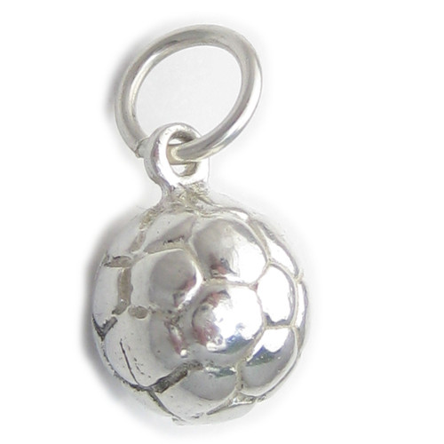Football sterling silver charm .925 x 1 Soccer Foot Ball charms
