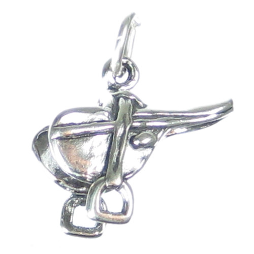 Saddle sterling silver charm .925 x 1 Horses Horse Saddles charms