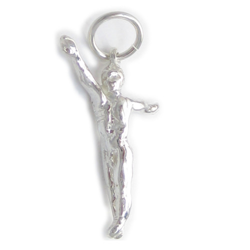 Gymnast  sterling silver charm .925 x 1 floor gymnastics