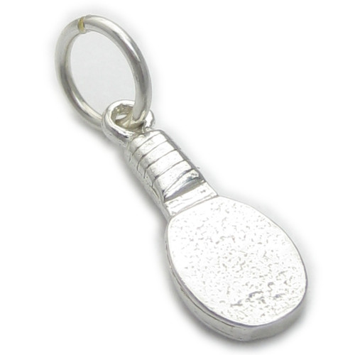 Table Tennis bat small sterling silver charm .925 x 1 Ping Pong Paddle
