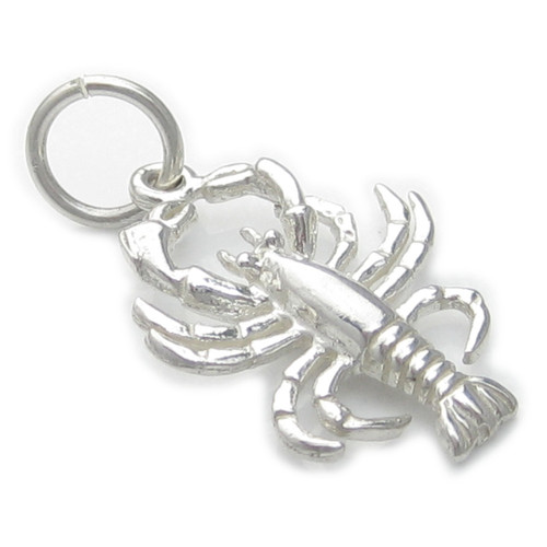 Lobster sterling silver charm .925 x 1 Lobsters charms C